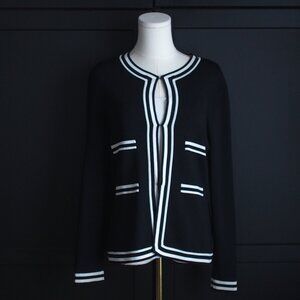 Cyrus | Like NEW Striking Black & White Cardigan